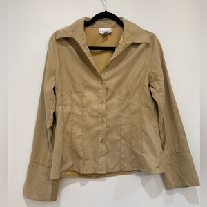 VINTAGE Worthington Suede Effect Button-Up Shirt | Size M